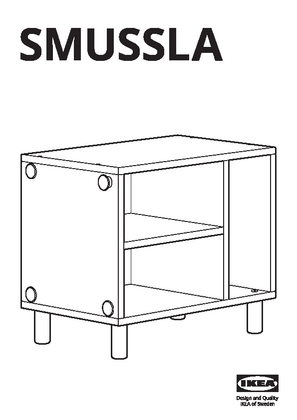 SMUSSLA Bedside table/shelf unit