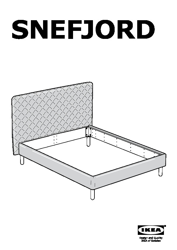 SNEFJORD bed frame cover