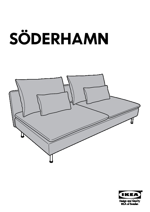 SÖDERHAMN frame three-seat section