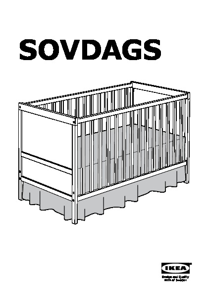 SOVDAGS 4-piece bed linen set for crib