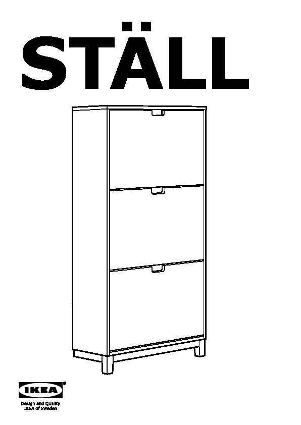 STÄLL Shoe cabinet with 3 compartment