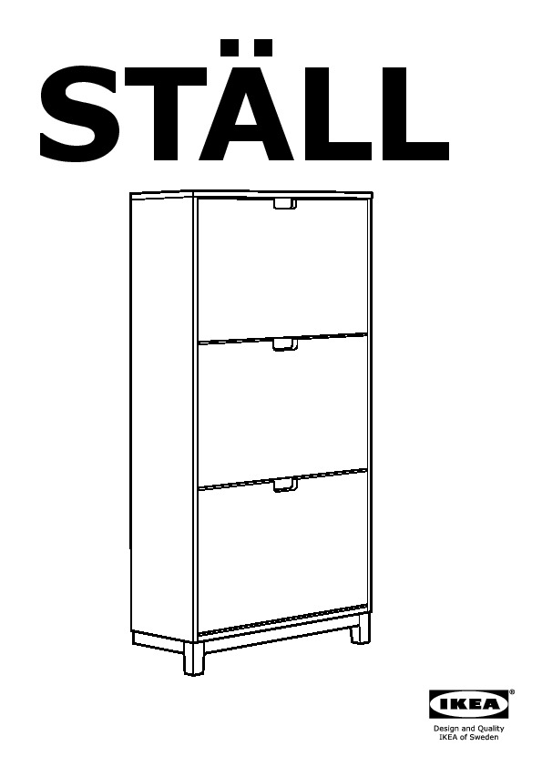 STÄLL Shoe cabinet with 3 compartment