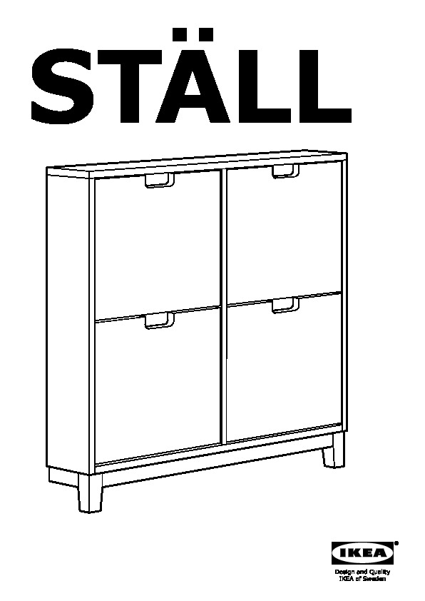 STÄLL Shoe cabinet with 4 compartments