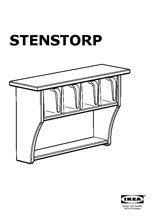 STENSTORP Wall shelf with drawers
