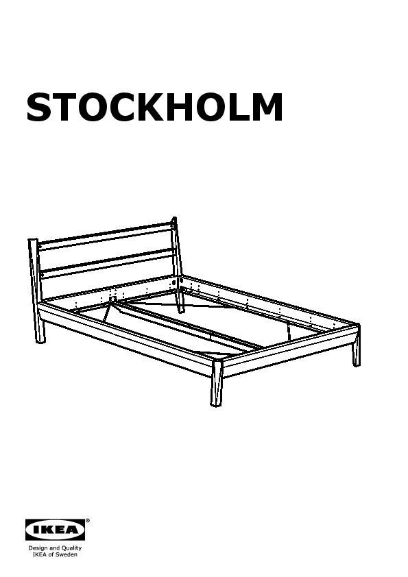 Stockholm Bed Frame Brown Lönset, Ikea King Size Bed Frame Instructions