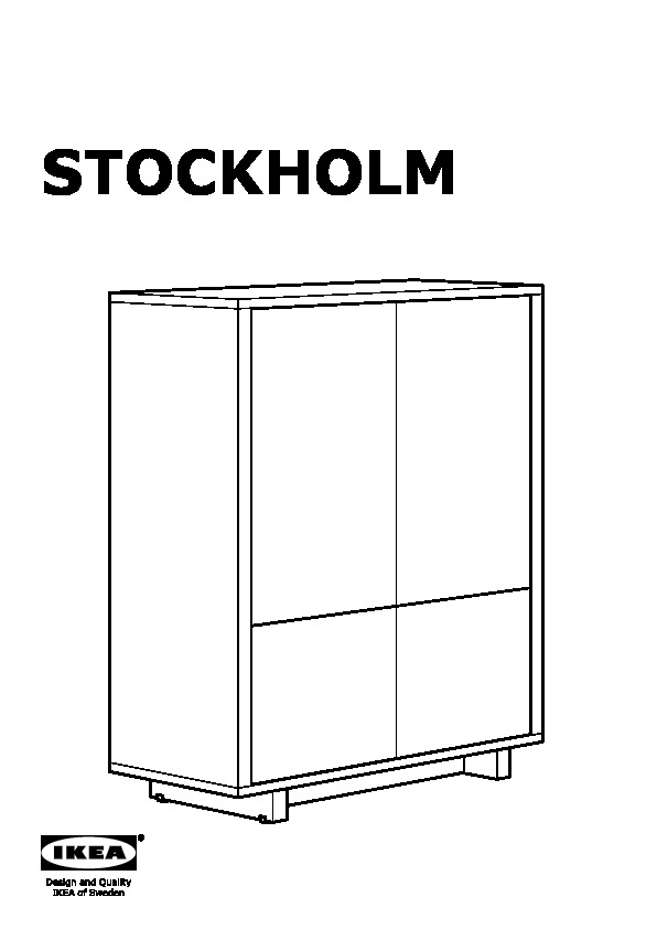 STOCKHOLM Cabinet with 2 drawers