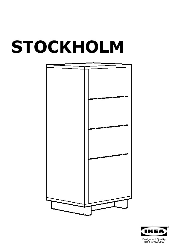 STOCKHOLM Cassettiera con 4 cassetti