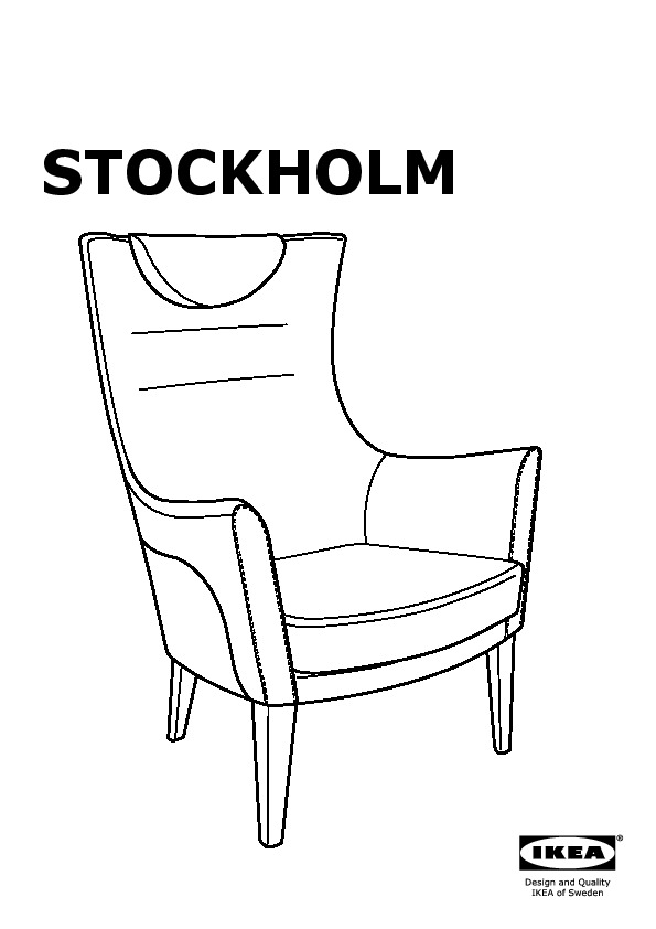 STOCKHOLM High-back armchair