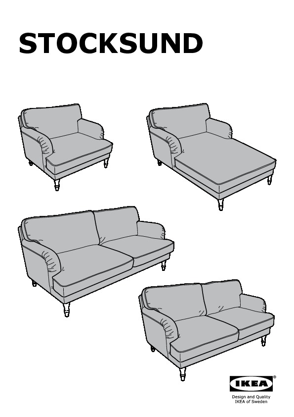 STOCKSUND cover three-seat sofa