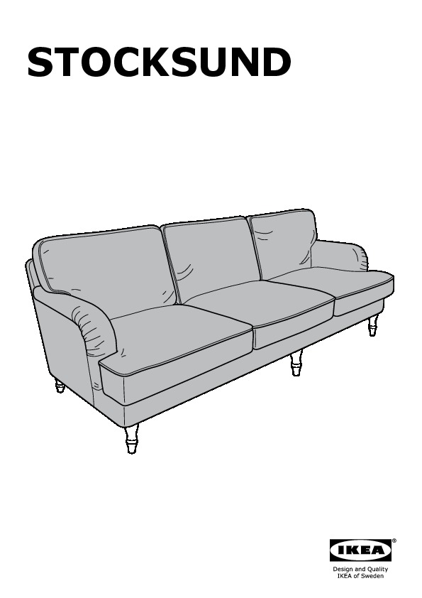 STOCKSUND 3.5 seat sofa cover