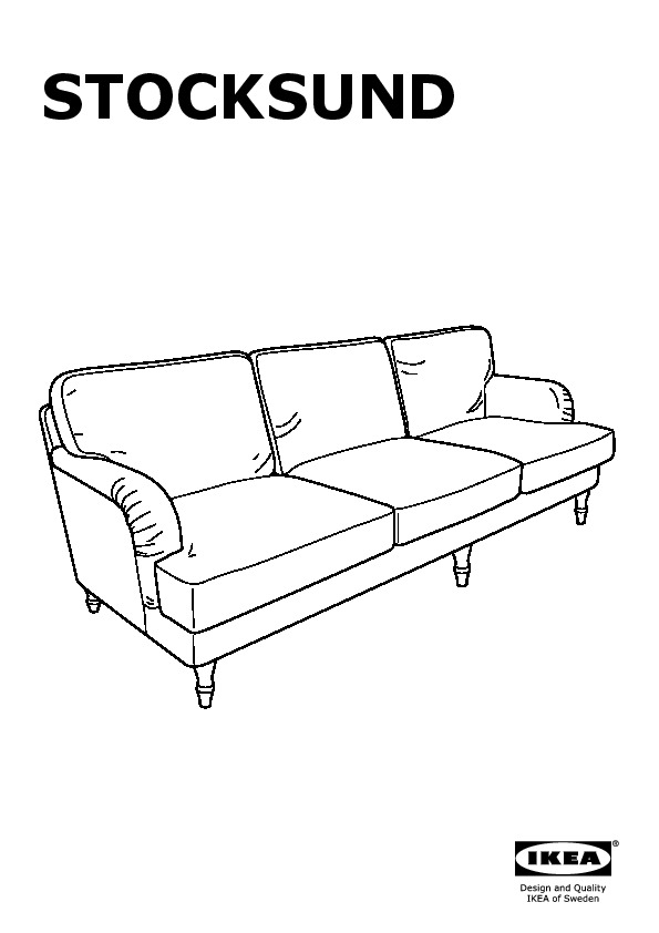 STOCKSUND 3 1/2 seat sofa frame