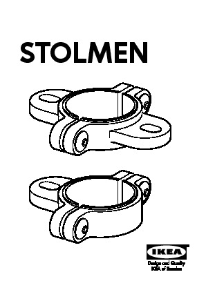 STOLMEN mounting fixture with 2 holders