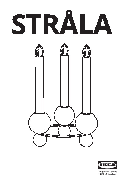 STRÃLA LED 3-armed candelabra