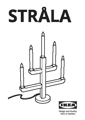 STRÃLA LED 5-armed candelabra