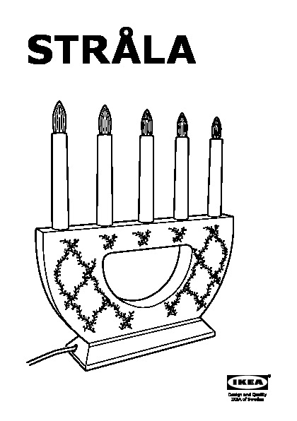 STRÅLA LED 5-arm candelabra