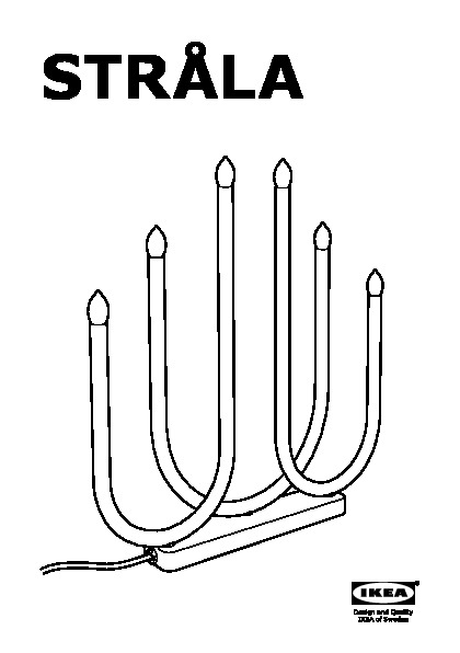 STRÅLA LED 6 arm candelabra