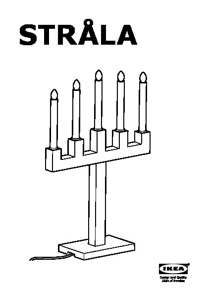 STRÅLA LED 5-arm candelabra