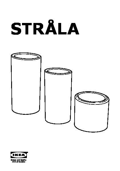 STRÅLA LED block candle, set of 3