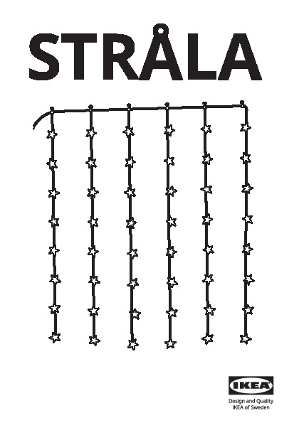 STRÃLA LED string light curtain/48 lights