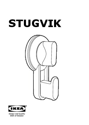 STUGVIK Hook with suction cup