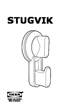 STUGVIK Hook with suction cup