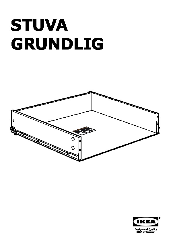 STUVA GRUNDLIG drawer without front