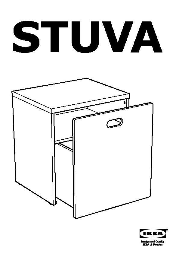 STUVA structure avec coffre sur roulettes