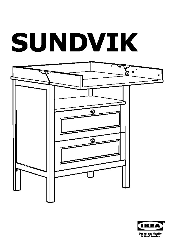 SUNDVIK Changing table/chest of drawers