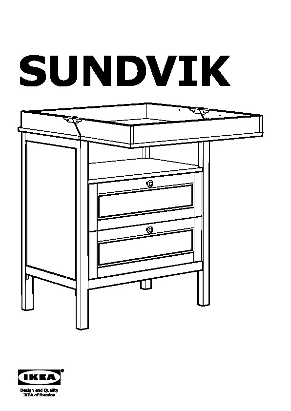 SUNDVIK Changing table/chest