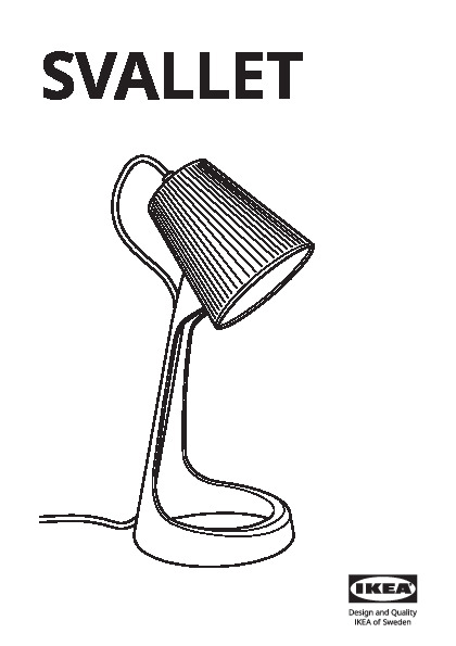 SVALLET Lampe de bureau, gris foncé, blanc - IKEA