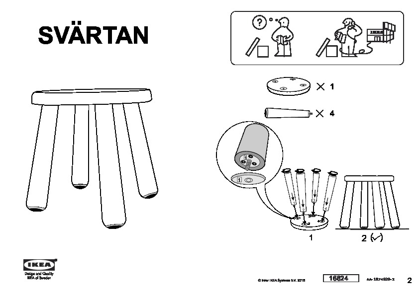SVÄRTAN Side table/stool