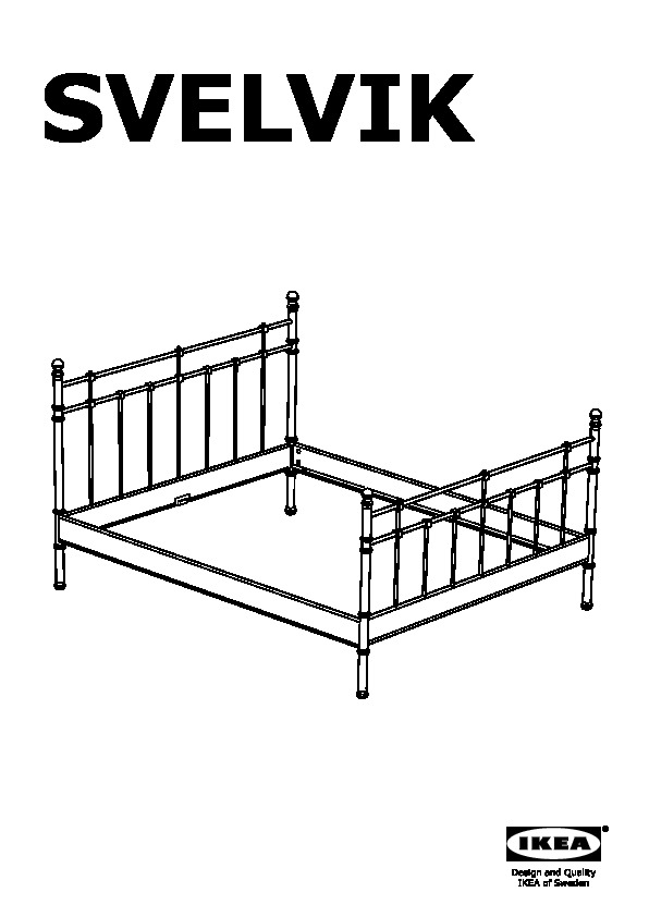 Svelvik Bed Frame Black Lönset Ikeapedia, Ikea King Bed Slats Canada