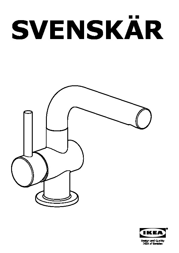 SVENSKÄR Wash-basin mixer tap with strainer