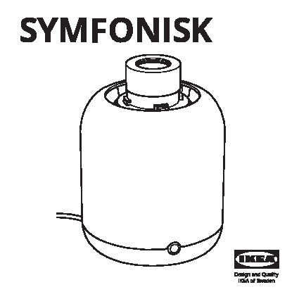 SYMFONISK Shade for speaker lamp base - glass/black
