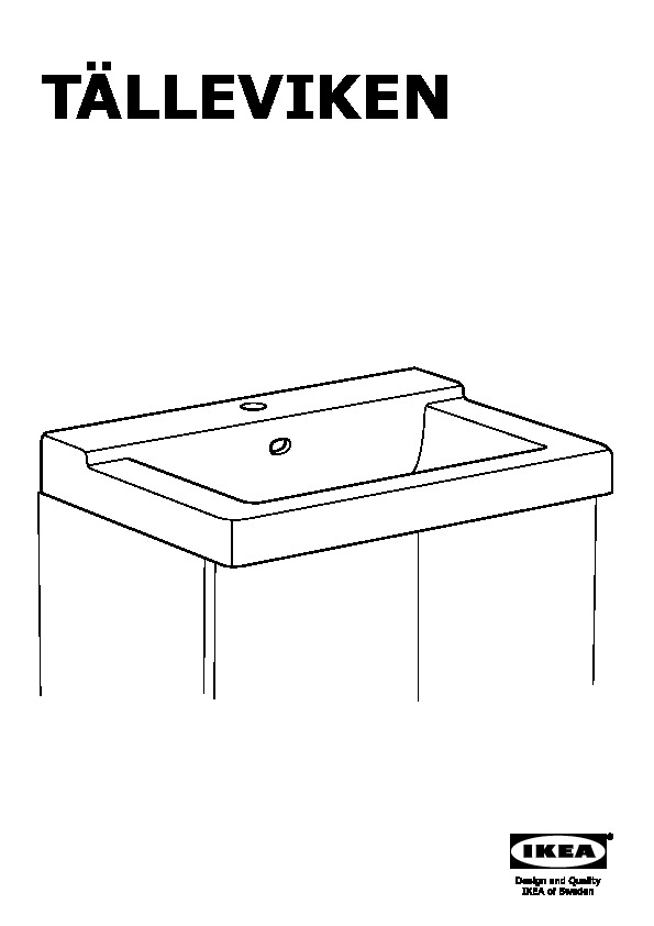 TÃLLEVIKEN Single wash-basin