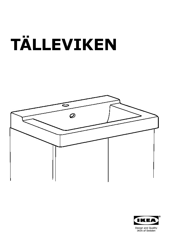 TÄLLEVIKEN sink, 1 bowl