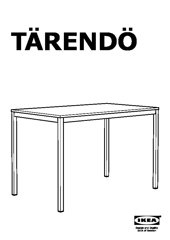 Tarendo Gunde Table Et 4 Chaises Noir Ikea France Ikeapedia