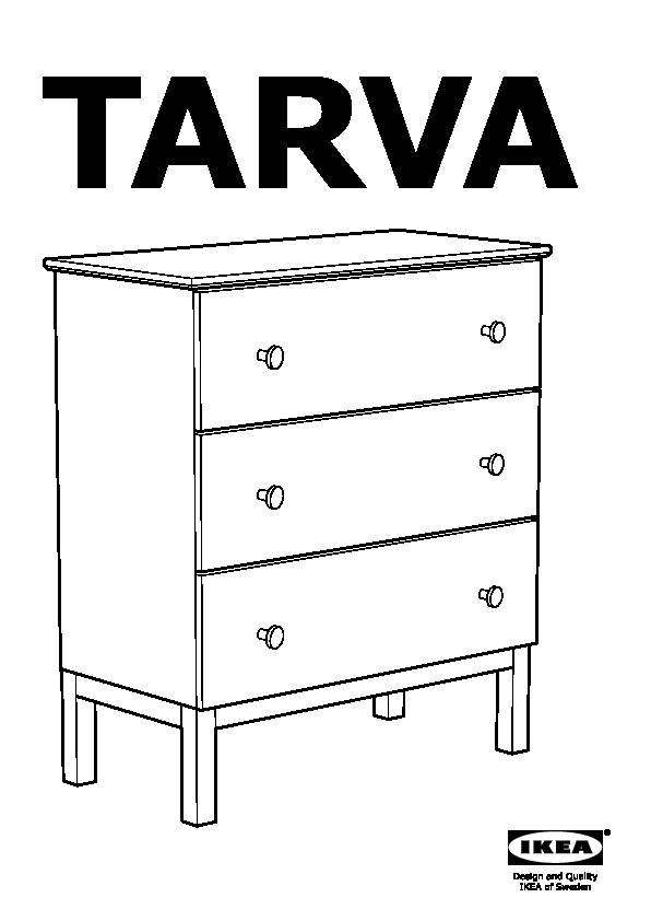TARVA 3 drawer chest