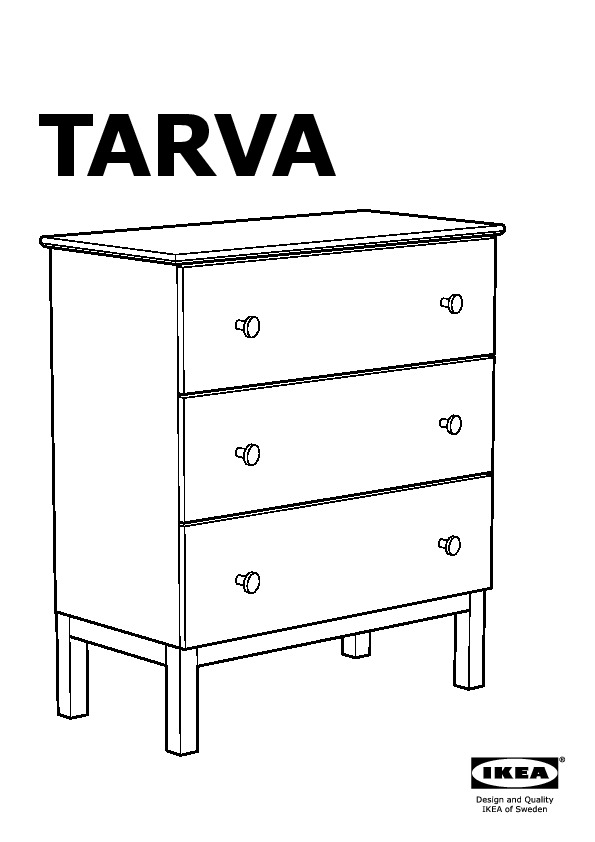 TARVA 3 drawer chest