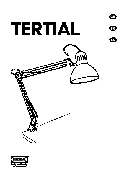TERTIAL Work lamp with LED bulb