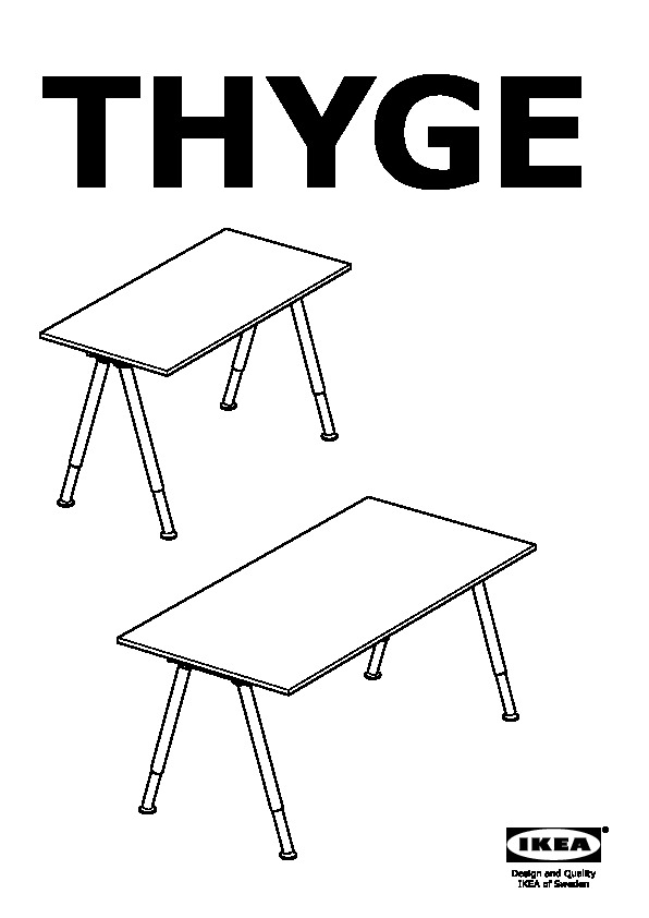 THYGE telaio per piano tavolo