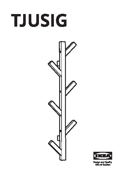 TJUSIG Vertical hook rack