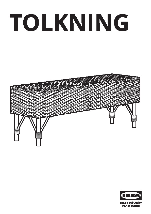 TOLKNING Bench with storage