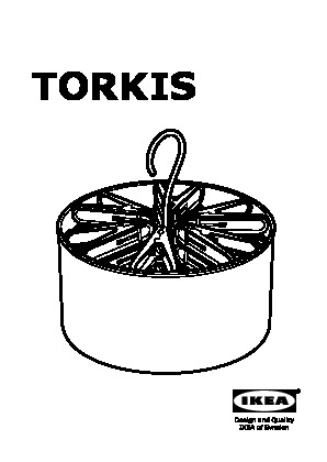 TORKIS Cestino con 30 mollette