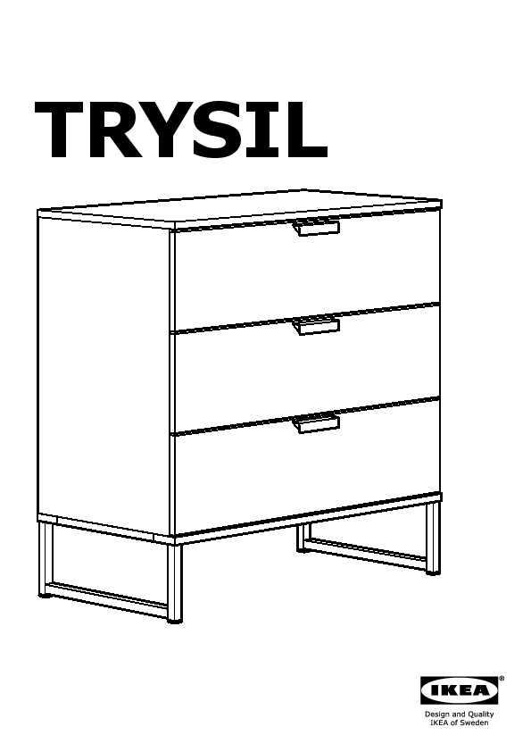 TRYSIL Commode 3 tiroirs