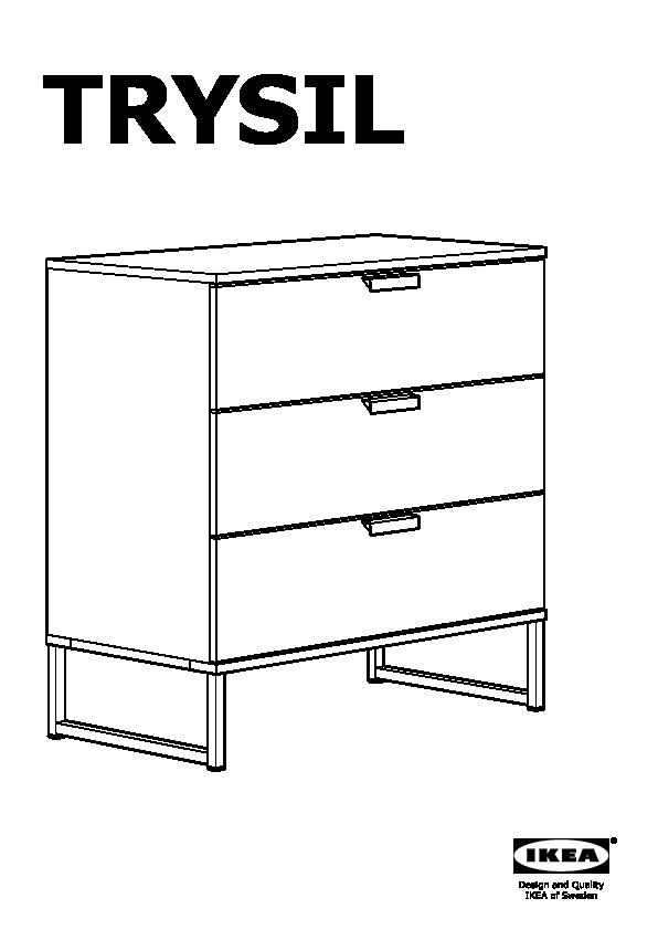 TRYSIL 3 drawer chest
