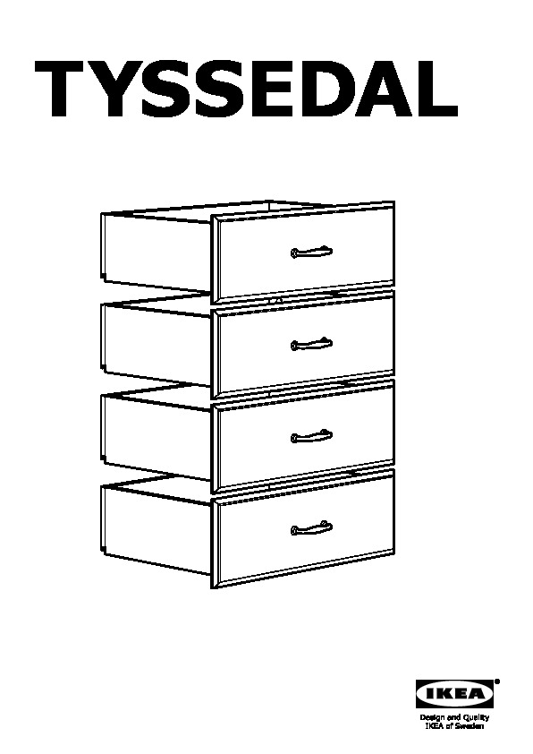 TYSSEDAL Chest of 4 drawers