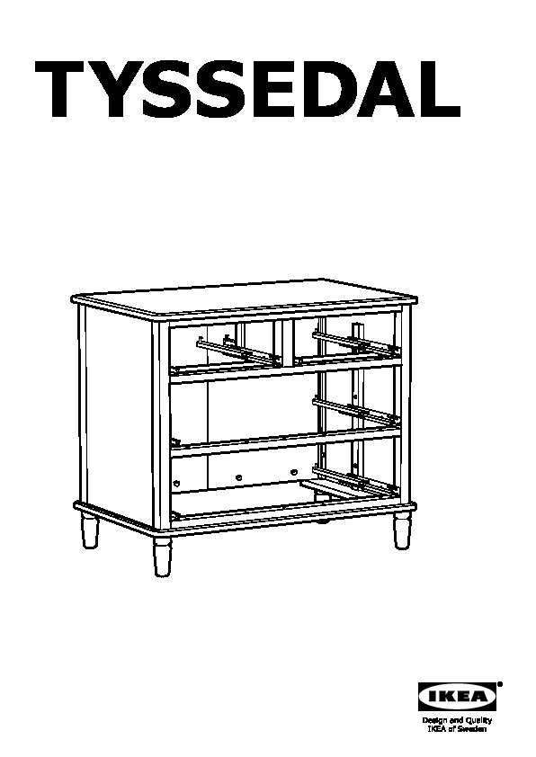 TYSSEDAL 4-drawer dresser