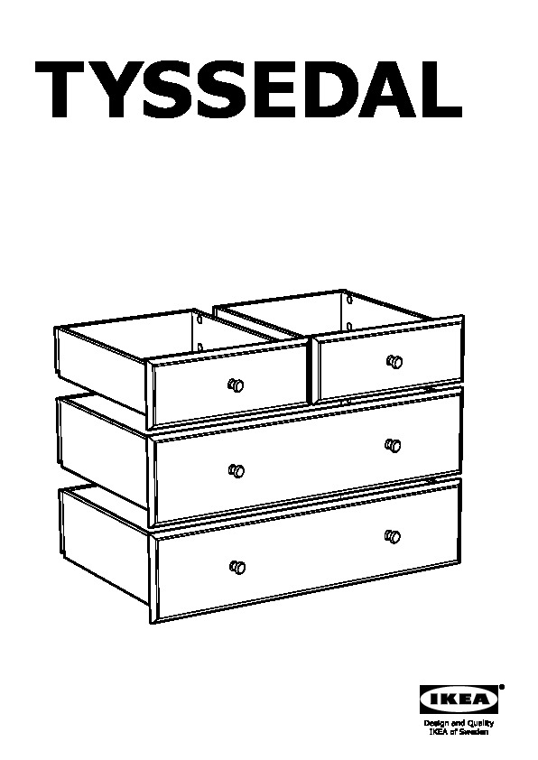 TYSSEDAL 4-drawer dresser