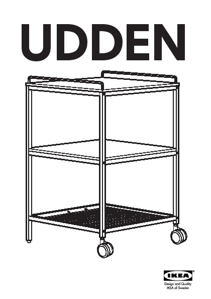 Faculteit Cyclopen silhouet UDDEN Kitchen trolley silver-colour, stainless steel - IKEAPEDIA